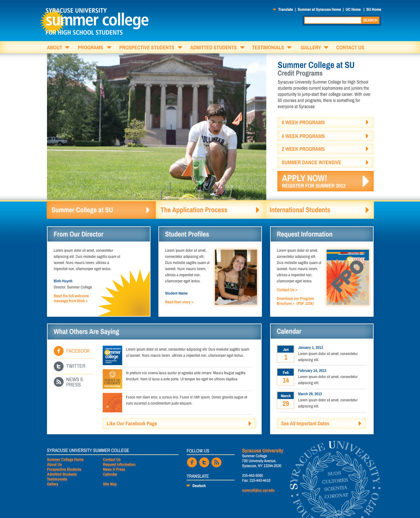 Syracuse University Summer College DKerr Creative
